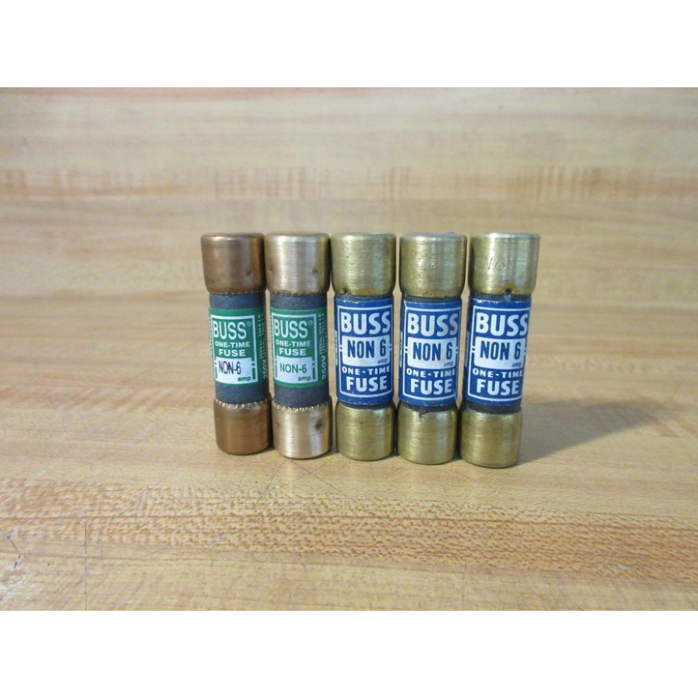 Buss NON 6 Bussmann Fuse Cross Ref 4XF87 (Pack of 5) - New No Box