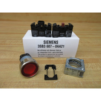 Siemens 3SB3 607-0AA21 Red 3SB36070AA21 Complete