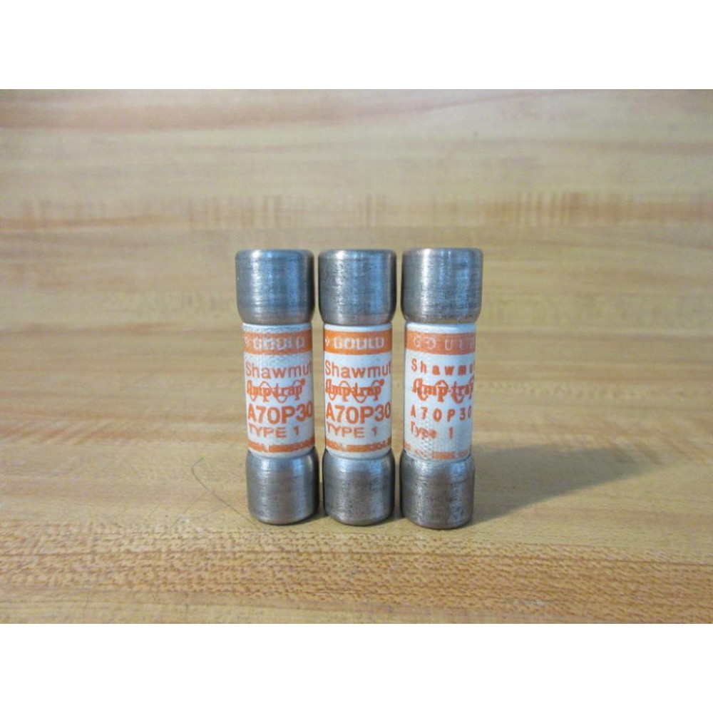 Gould Shawmut Ferraz A70P30-1 Mersen Fuse A70P30 (Pack of 3) - New No Box