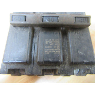 Siemens BQ3-B040 ITE Circuit Breaker 40A 3P BQ3B040 - Used