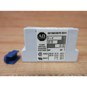 Allen Bradley 194E-E20-P11 Auxiliary Contact 194EE20P11 (Pack of 4)