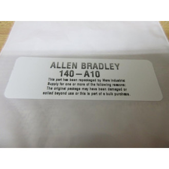 Allen Bradley 140-A10 Auxiliary Contact 140A10 New Style