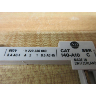 Allen Bradley 140-A10 Auxiliary Contact 140A10 New Style