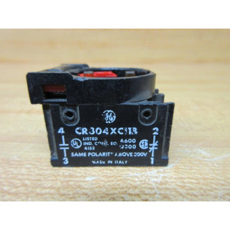 General Electric CR304XC11B Contact Block GE W Lock - Used