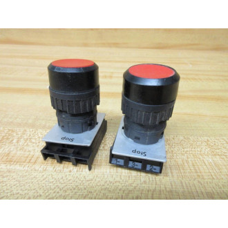 ABB CBK-KPR Red Button 1SFA616001-AAA W Legend Plate (Pack of 2) - Used
