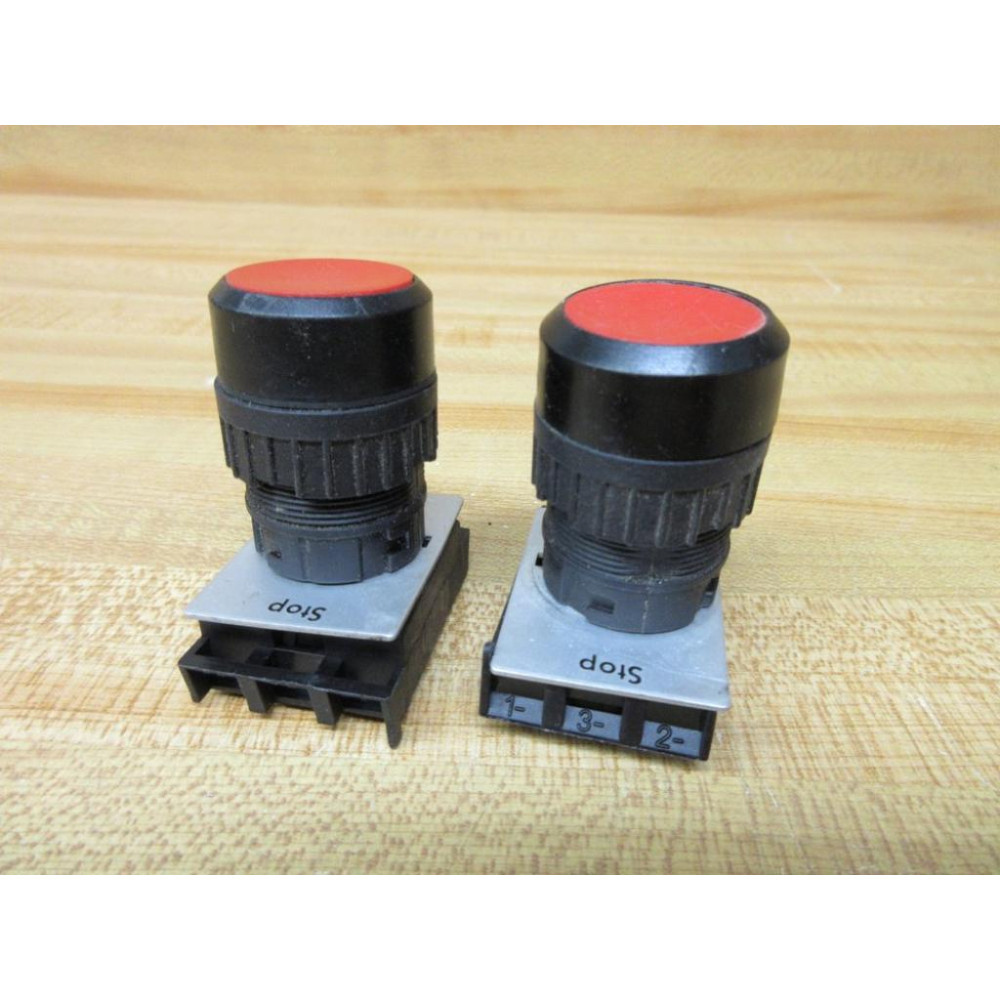 ABB CBK-KPR Red Button 1SFA616001-AAA W Legend Plate (Pack of 2) - Used