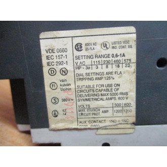 Siemens 3VU1300-1MF00 Starter 3VU13001MF00 Cracked - Used