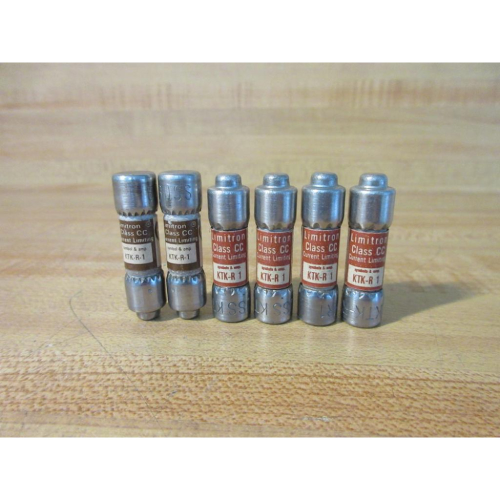 Buss KTK-R-1 Bussmann Fuse Cross Ref 4XC19 (Pack of 6) - New No Box
