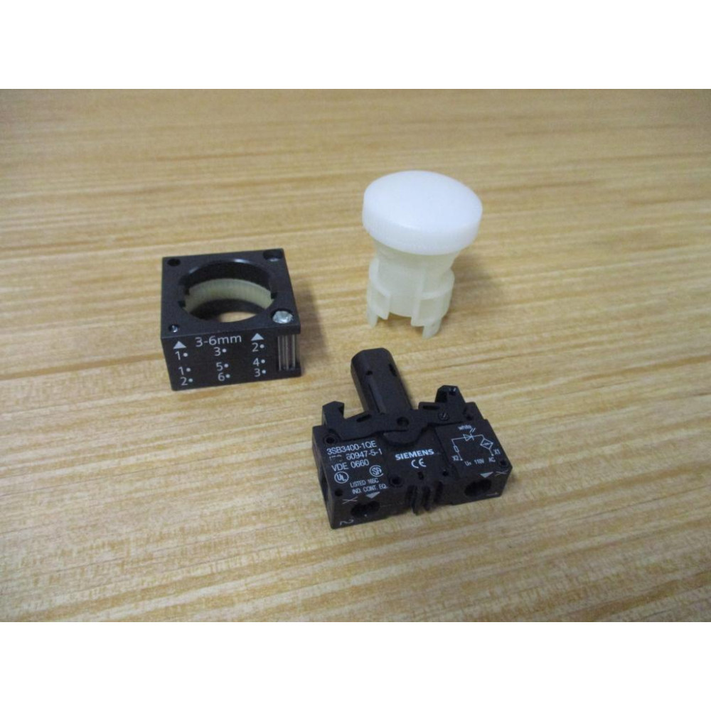 Siemens 3SB3 248-6BA60 White 3SB32486BA60 Complete - New No Box