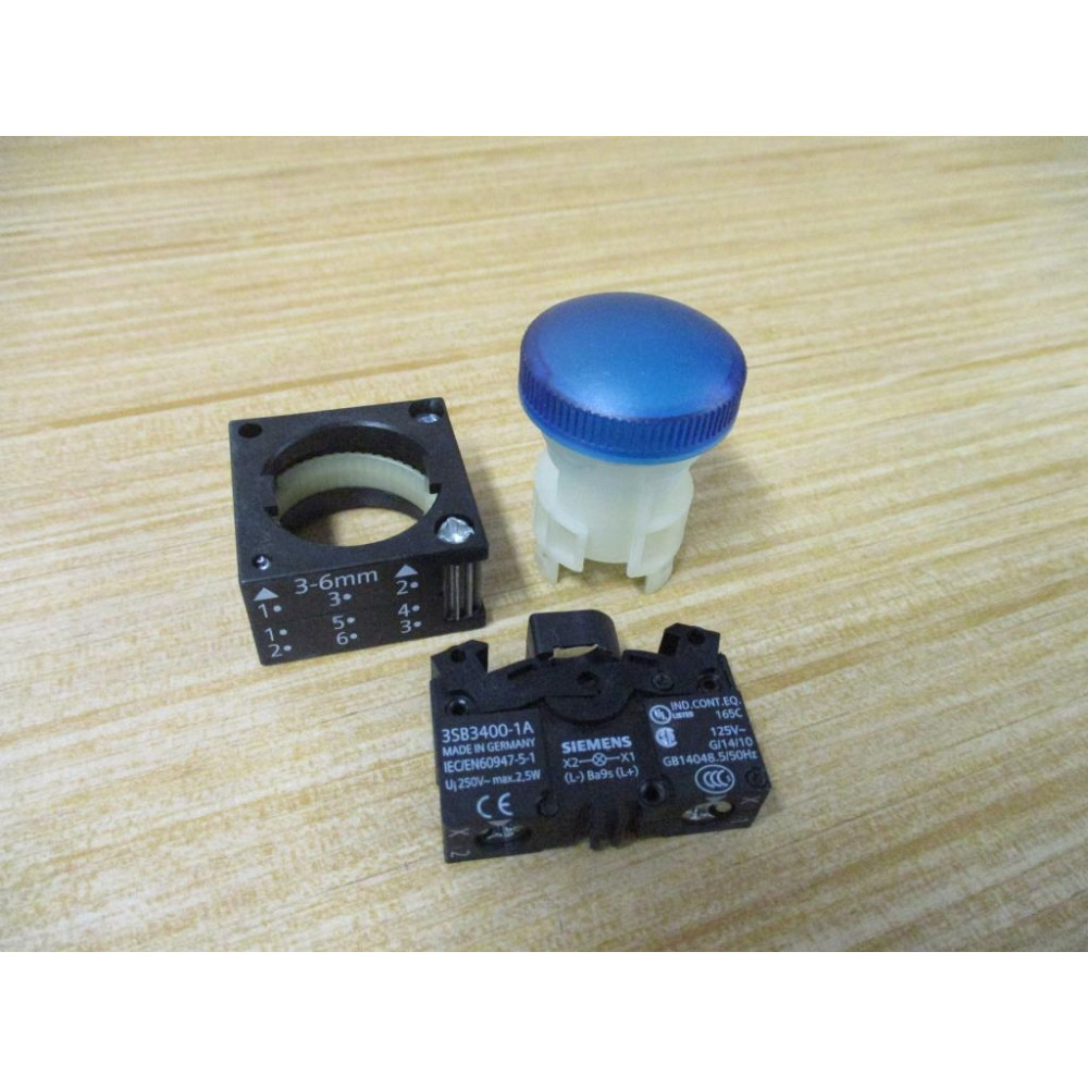 Siemens 3SB3 204-6BA50 Blue 3SB32046BA50 Complete - New No Box