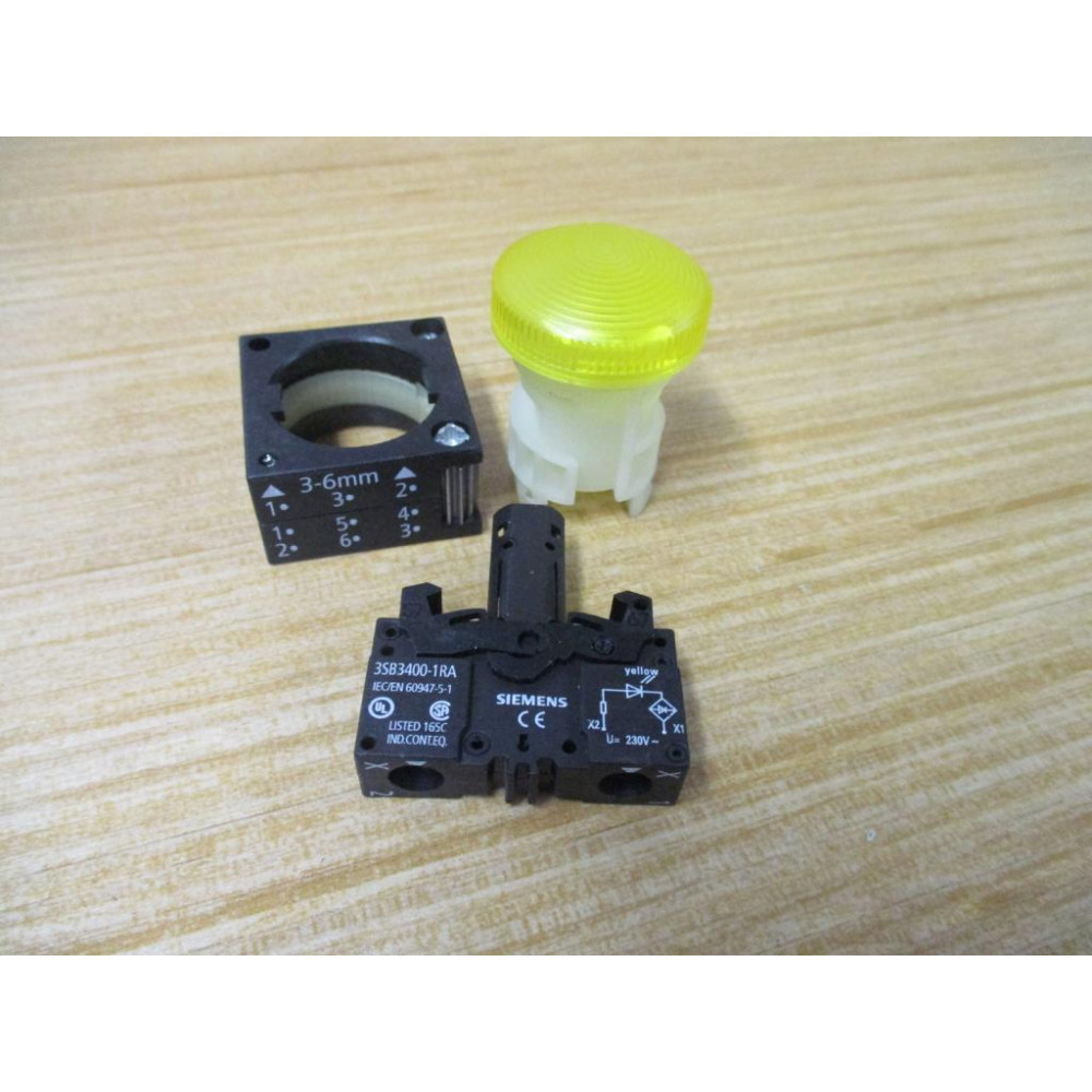 Siemens 3SB3 252-6BA30 Yellow 3SB32526BA30 Complete - New No Box