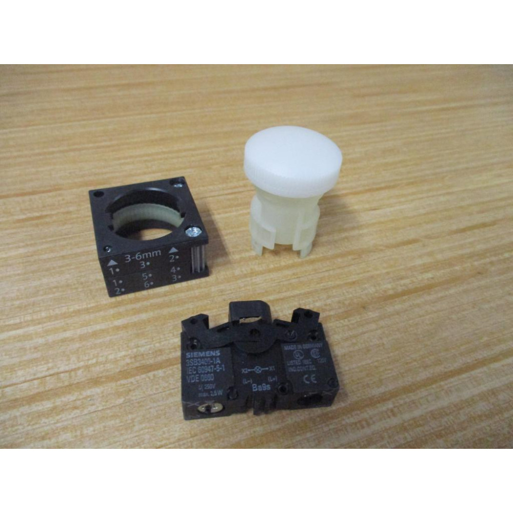 Test Tube Rask Parts Siemens 3SB3 217-6AA60 White 3SB32176AA60 Complete - New No Box
