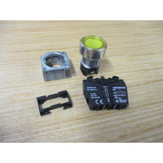 Siemens 3SB3 655-0AA31-0CC0 Yellow 3SB36550AA310CC0 W3SB3403-0A,Base,Clip - New No Box