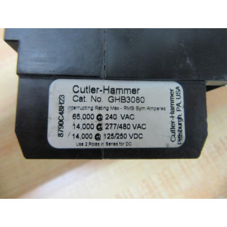 Cutler Hammer GHB3080 Circuit Breaker 80A 3P - Used