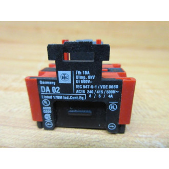 Telemecanique 9001-DA02 SchneiderSquare D Contact Block 9001DA02 Block Only - New No Box