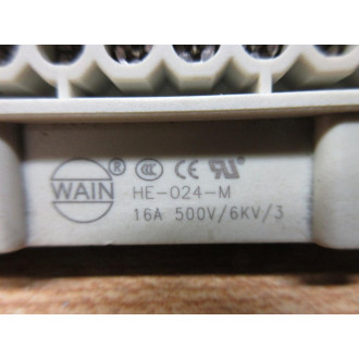 Wain HE-024-M Connector Insert HE024M - Used