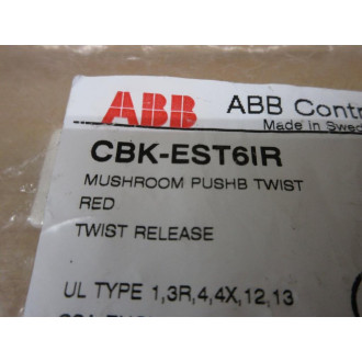 ABB CBK-EST6Ir E-Stop Button CBK-EST6Ir WWhite Arrows