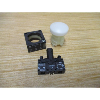 Siemens 3SB3 244-6AA60 White 3SB32446AA60 Complete - New No Box