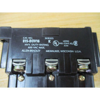 Allen Bradley 815-BOV16 Overload Relay 815B0V16 Ser.K - New No Box