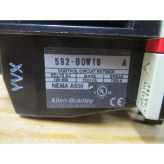 Allen Bradley 592-BOW16 Overload Relay 592-B0W16 - New No Box