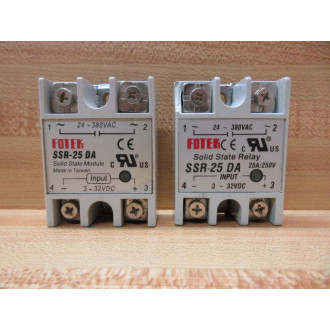 Fotek SSR-25 DA Solid State Relay SSR25DA (Pack of 2) - Used