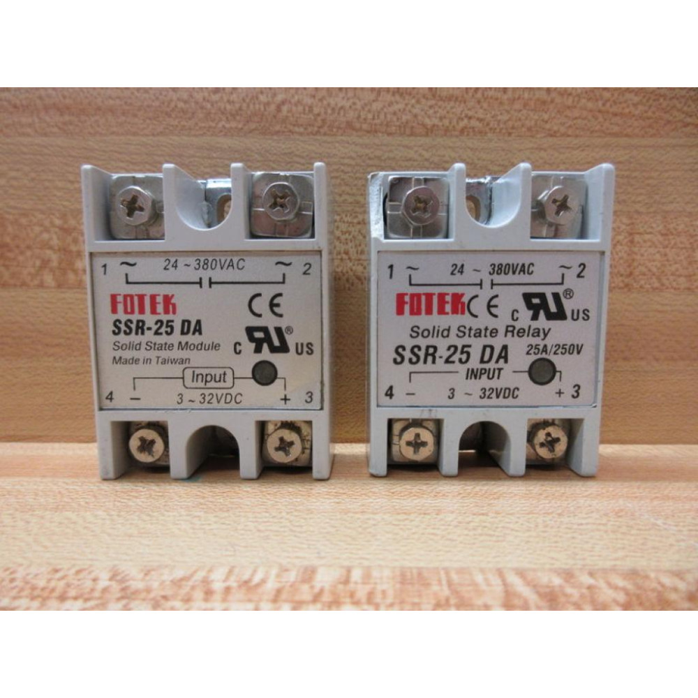 Fotek SSR-25 DA Solid State Relay SSR25DA (Pack of 2) - Used