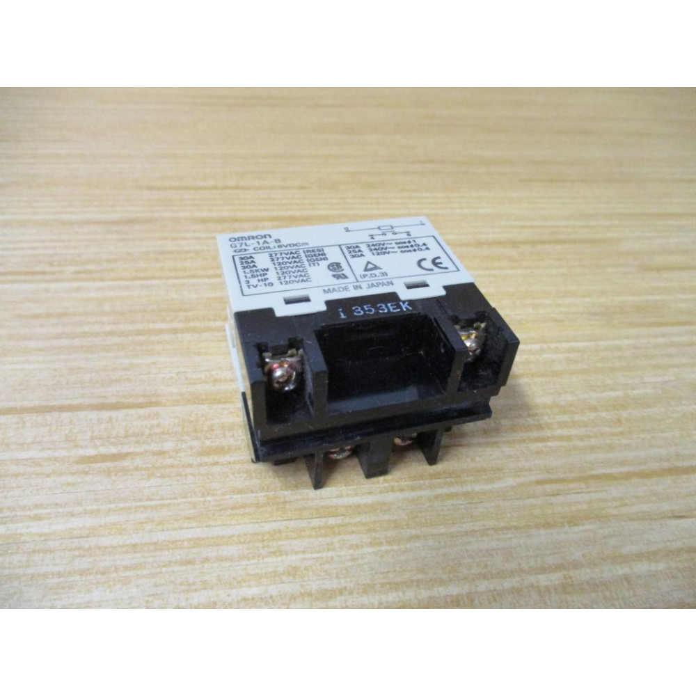 Omron G7L-1A-B DC6 Power Relay G7L-1A-B Chipped Corners - Used