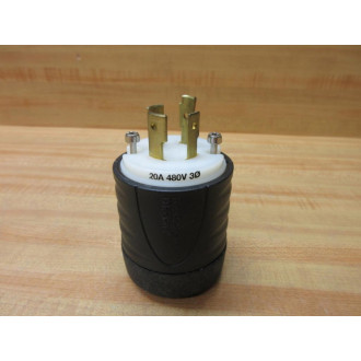 Pass And Seymour L1620-P Turn Lock Plug White - New No Box
