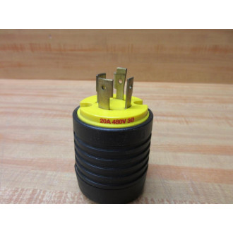 Pass And Seymour L1620-P Turn Lock Plug Yellow - New No Box