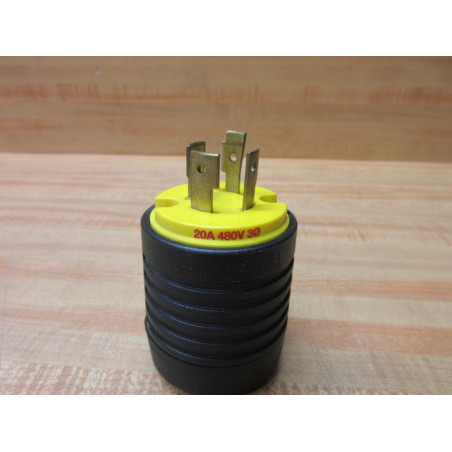 Pass And Seymour L1620-P Turn Lock Plug Yellow - New No Box