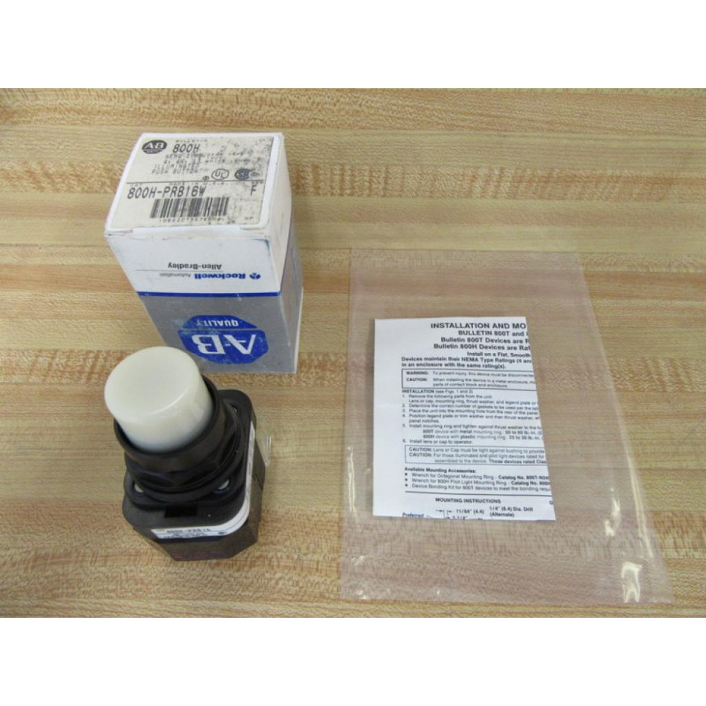 Allen Bradley 800H-PRB16 Button White 800H-PRB16W