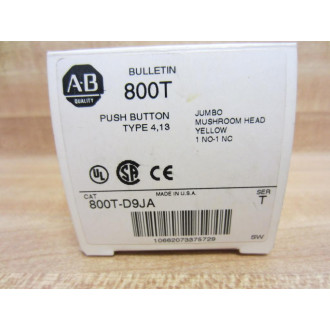 Allen Bradley 800T-D9JA Push Button 800TD9JA Series T W 800T-XA