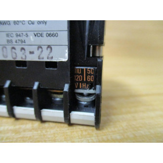 AEG SH04-31Z-110120V Contactor Relay SH04-31Z - Used