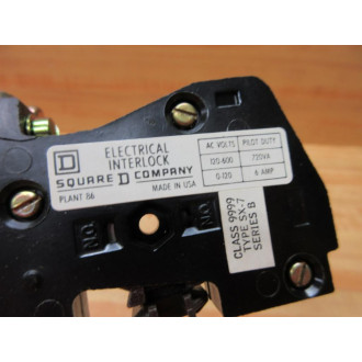 Square D 9999-SX-7 Electrical Interlock 9999SX7 Black Housing
