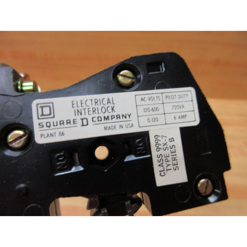 Square D 9999-SX-7 Electrical Interlock 9999SX7 Black Housing