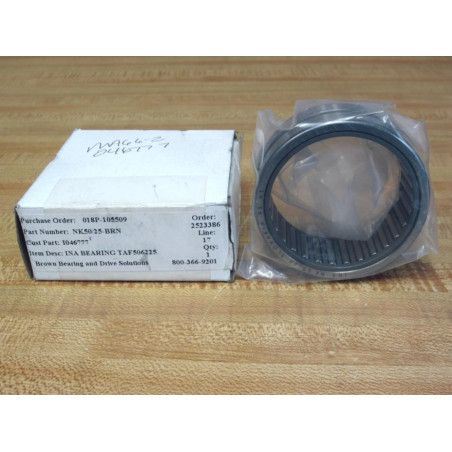 INA NK 5025-BRN Needle Roller Bearing TAF506225