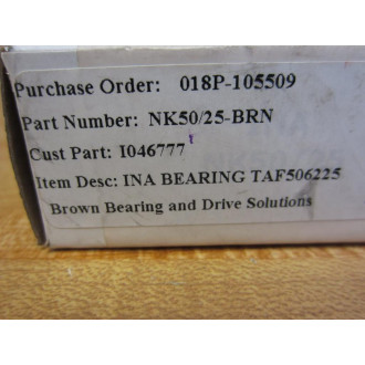 INA NK 5025-BRN Needle Roller Bearing TAF506225