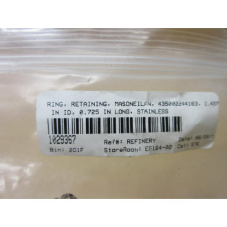 Masoneilan 435002244163 Stainless Steel Retaining Ring 707678 (Pack of 2)