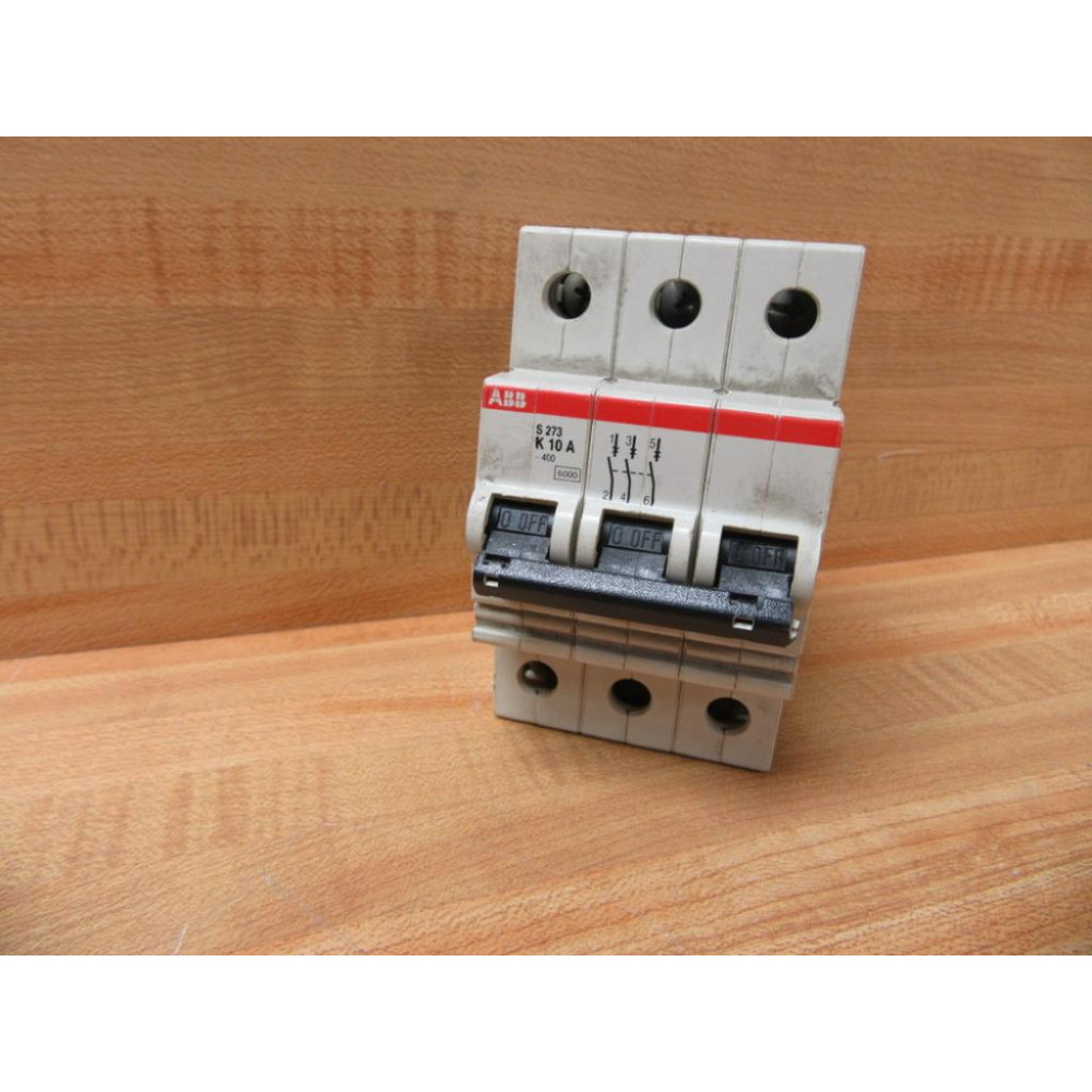 ABB S273 K10A Circuit Breaker 10A 3 Pole S273K10A - Used