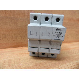 Weber PCH 3x38 Fuse Holder 32A 3P 2403038 - Used