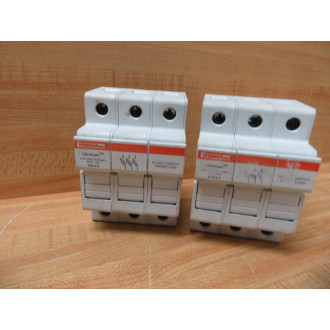 Ferraz Shawmut Mersen USCC3 Fuse Holder 30A 3P (Pack of 2) - Used