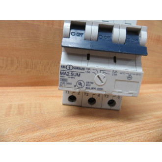 ABL Sursum MA2.5UM Circuit Breaker 1.6-2.5A 3P MA25UM - New No Box