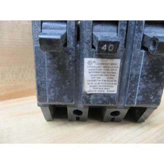Crouse & Hinds MP-A-340 Circuit Breaker 40A 3 Pole MPA340 - Used