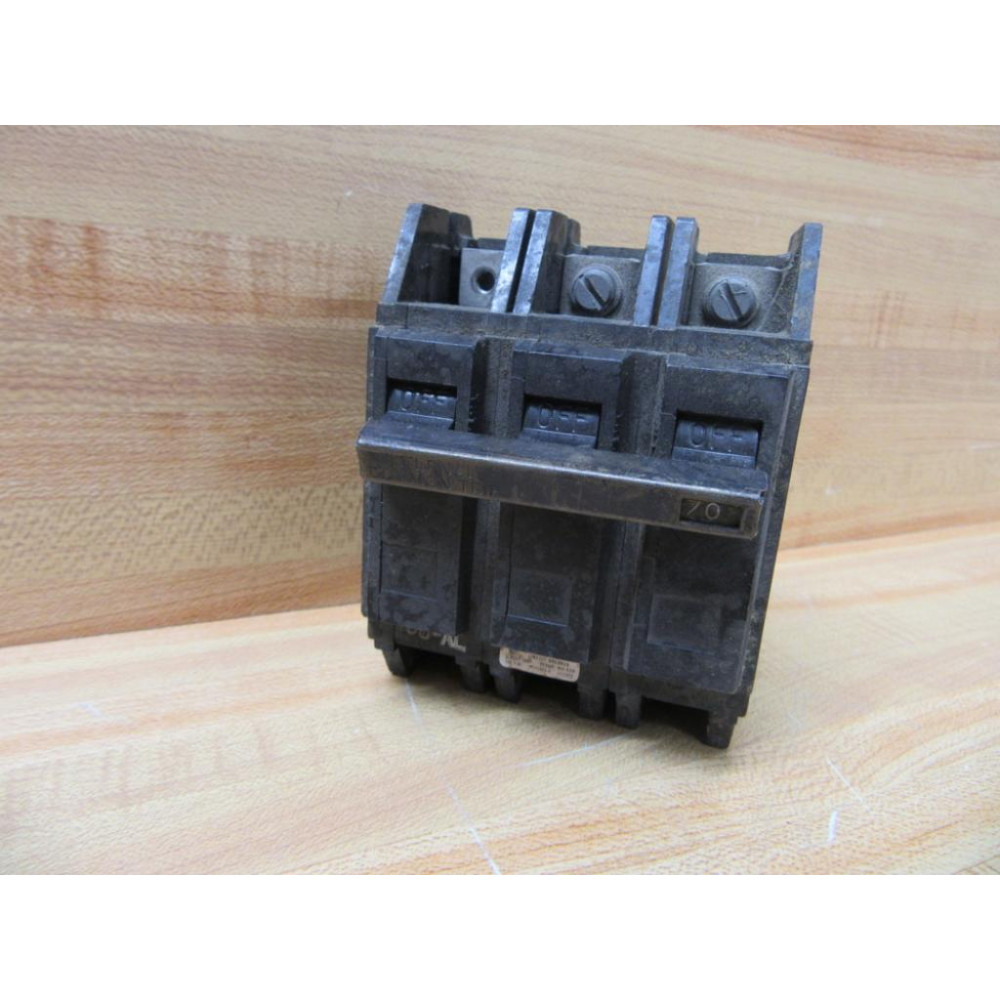 General Electric THQC32070 Circuit Breaker 70A 3 Pole GE - Used