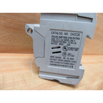 Buss CHCC3I Bussmann 3P Fuse Holder 30A 600V - Used