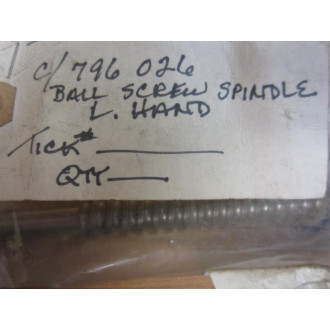 Gammerler 49597 Ball Screw Spindle, Left Hand