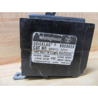 Westinghouse QNBAL2060 Circuit Breaker 60A 2 Pole - Used