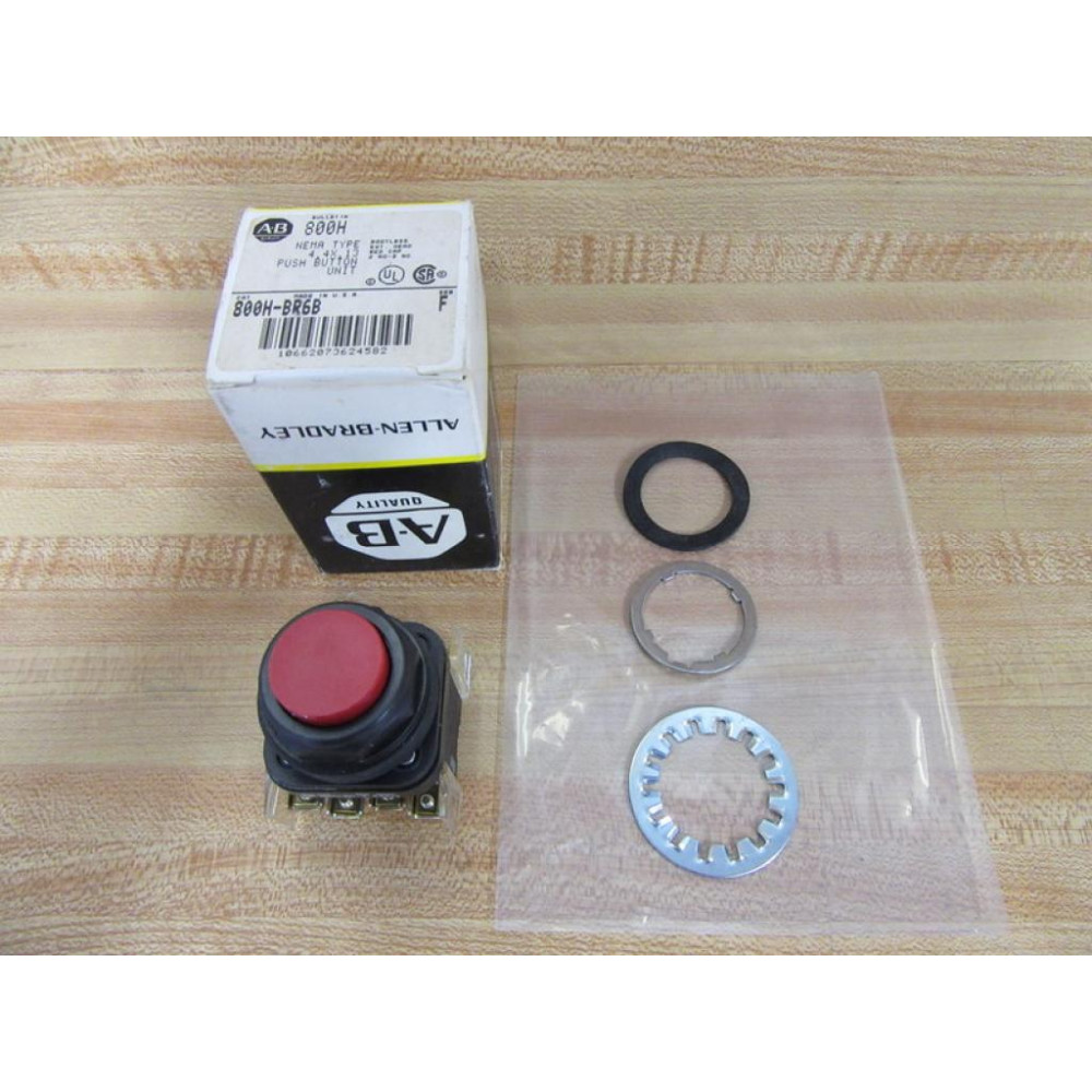 Allen Bradley 800H-BR6B Push Button Switch Red