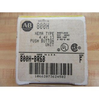 Allen Bradley 800H-BR6B Push Button Switch Red