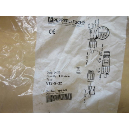 Pepperl + Fuchs V1S-G-Q2 Male Connector 198343